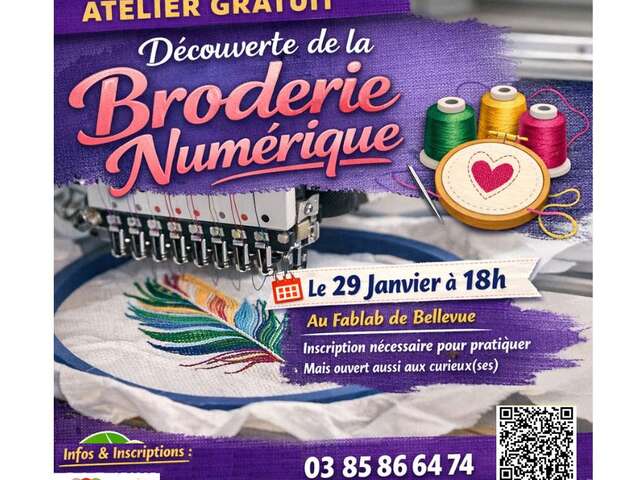 Atelier gratuit - Découverte de la broderie numérique