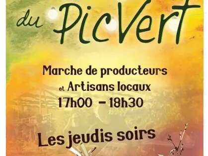 Marché alimentaire de producteurs  " Le Pic Vert du jeudi soir "