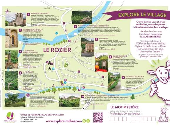 Jeux de piste papier, familial et en autonomie- Le Rozier & Peyreleau