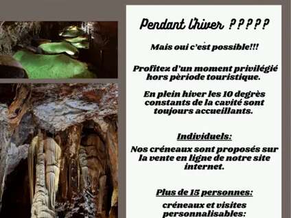 Les visites à thème des vacances d'Hiver !! - Grotte de Dargilan