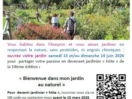 Devenez Jardinier hôte pour Bienvenue dans mon jardin au naturel le samedi 13 et dimanche 14  juin 2026