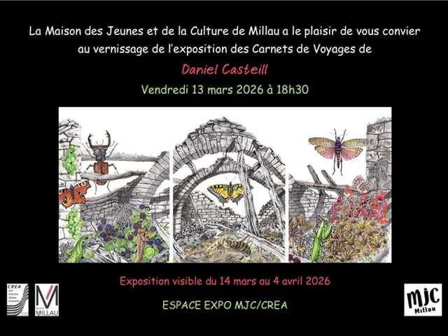 Expo " Carnets de voyages de Daniel Casteill -  Espace MJC / CREA