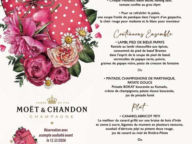 Menu de Saint-Valentin (Carte Blanche)