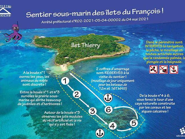 Le sentier sous-marin des "îlets du François"