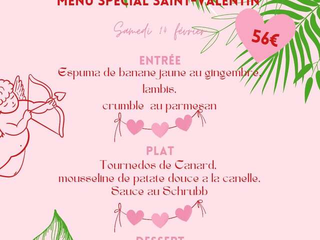 Menu de la Saint-Valentin (Le Jardin des Envies)