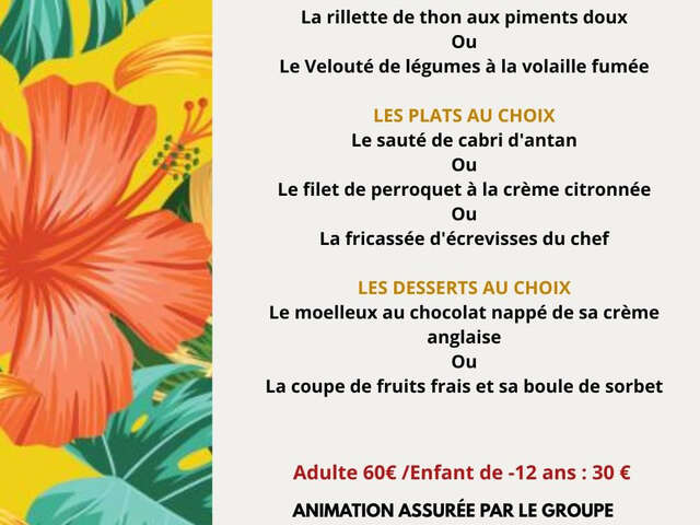 Menu Fête des pères (Le Bambou)
