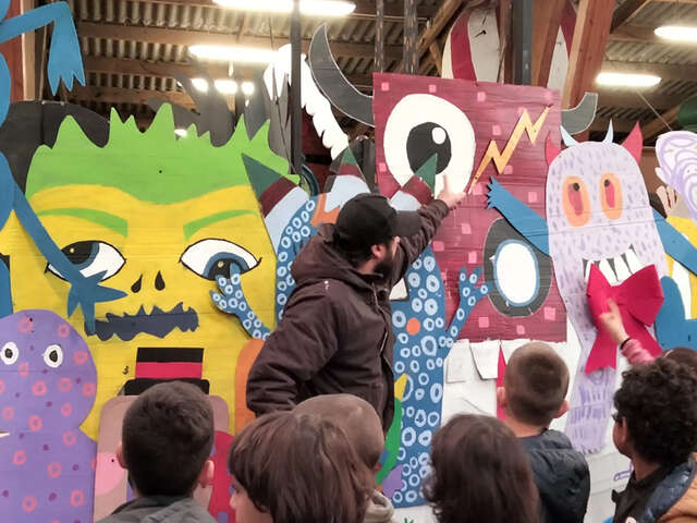 Création du char du Carnaval
