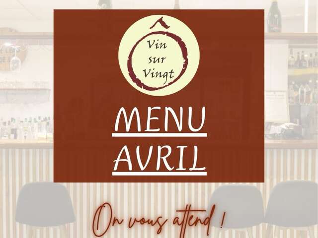Menu du mois (O vin sur vingt)