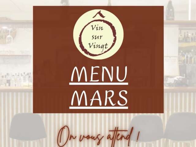 Menu du mois (O vin sur vingt)