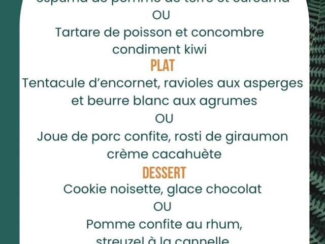 Menu de la semaine (Restaurant LPG)