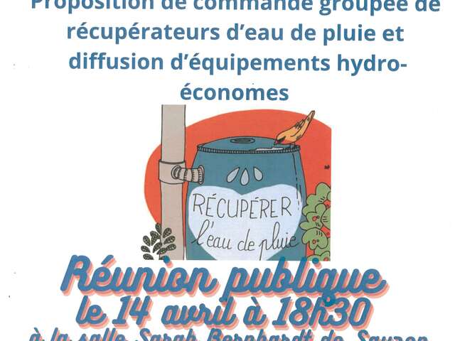 Réunion publique : Sauve qui pleut !