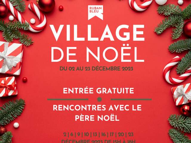Village de Noël au centre commercial Ruban bleu