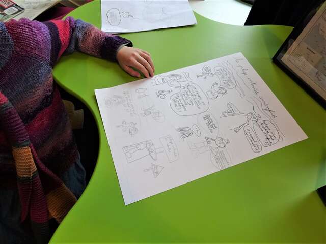 Expo travaux d'élèves projet PCT Dans nos bulles BD documentaire
