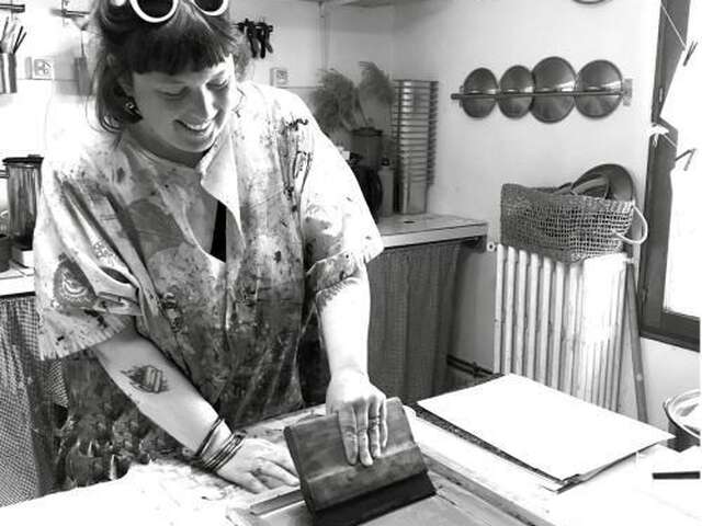 Atelier de sérigraphie à l'encre végétale