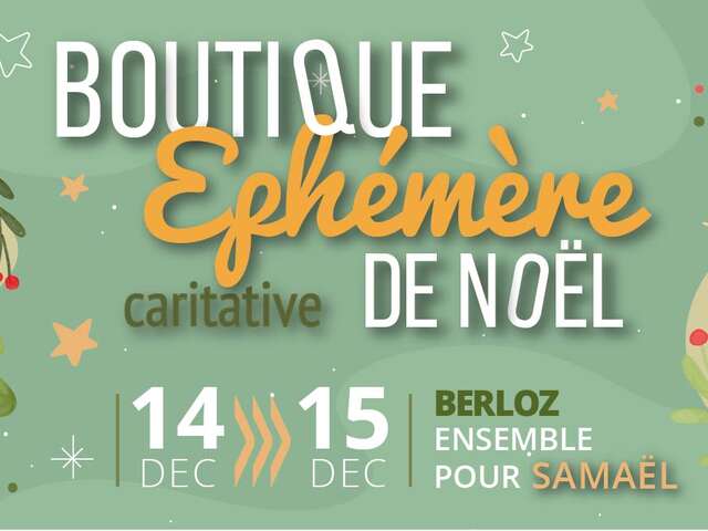 Boutique Ephémère de Noël Caritative