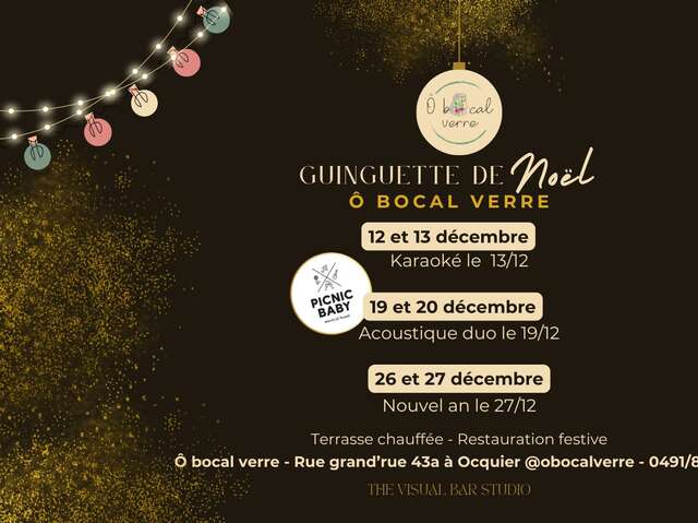 Guinguette de Noël O bocal verre