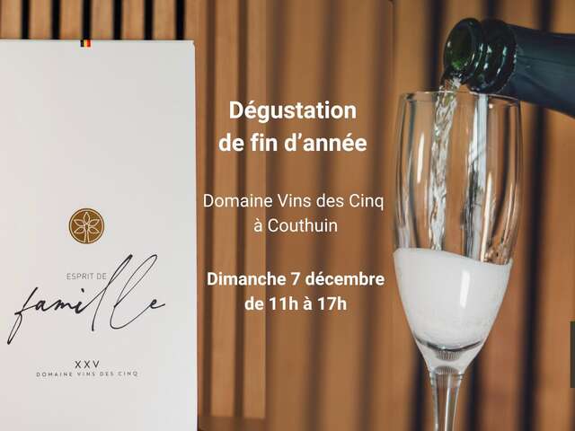 Dégustation de fin d'année au Domaine Vins des Cinq