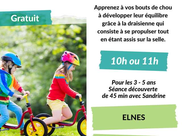 ANIMATION | Initiation à la draisienne (3-5 ans)