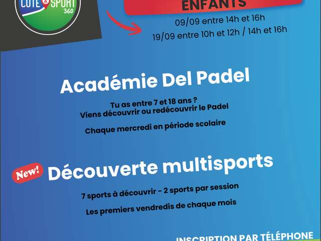 Portes ouvertes Côte & Sport 360 enfants