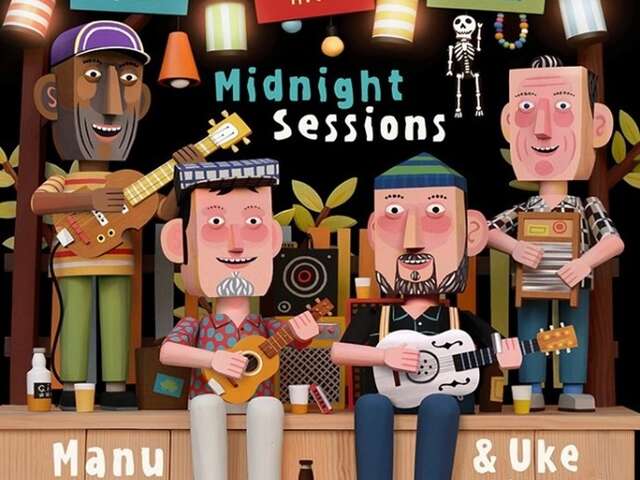 Scène d'Été au Centre Bourg : Manu Slide & Uke Swing trio