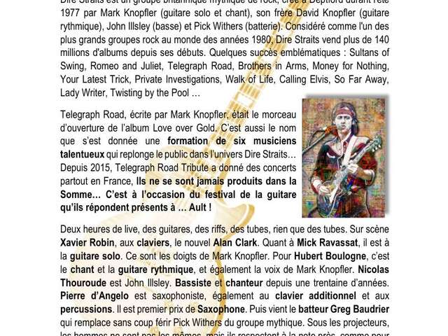 Premier Festival de la Guitare : concert hommage à Dire Strait