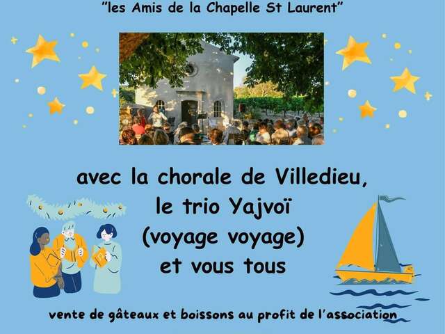 Konzert des Chors von Villedieu le Trio Yajvoï "Voyage Voyage".