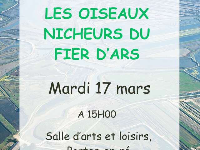 Conference on “The nesting birds of the Fier d'Ars”