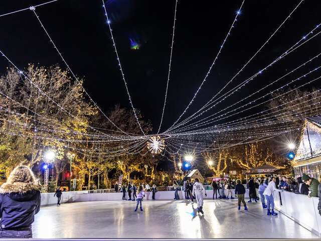 Open-air skating rink
