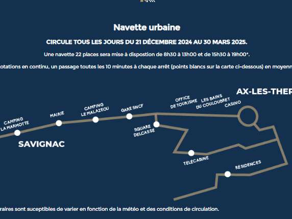 Navette en hiver pour la station d'Ax 3 Domaines