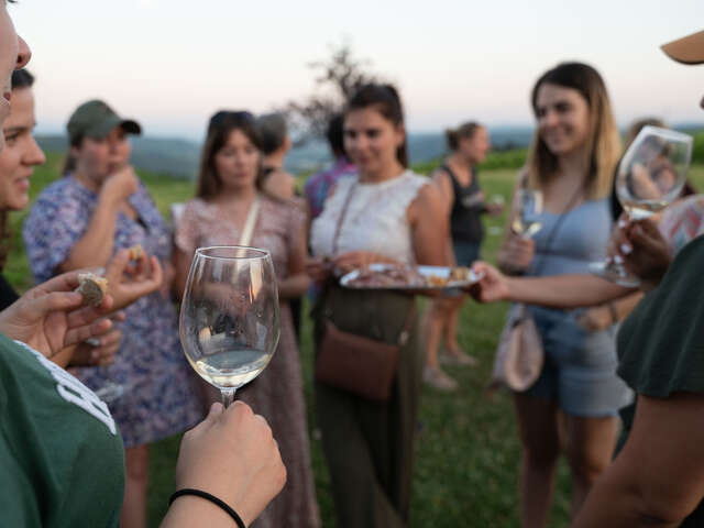 Apéro sunset dans les vignes (Domaine Bertrand)