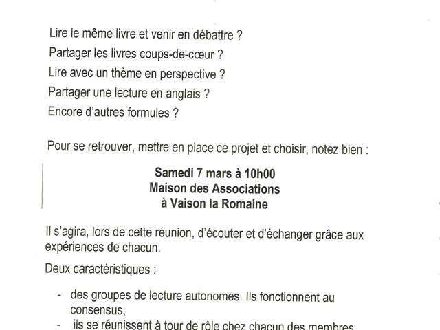 Shared readings - Les Mots des Livres