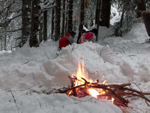 Survival snowshoe hikes with Belledonne Evasion