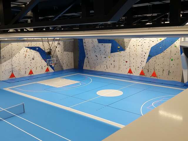 Climbing wall at the Verbier sport center