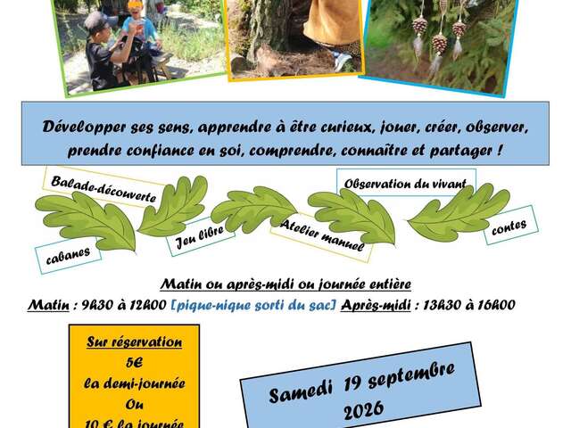 Atelier Forêt pour enfants à la Ferme de Constant