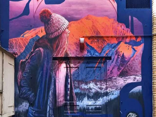 Fresque montagnarde par Graff Matt