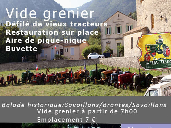 Vide grenier, défilé des vieux tracteurs et balade historique à Savoillans