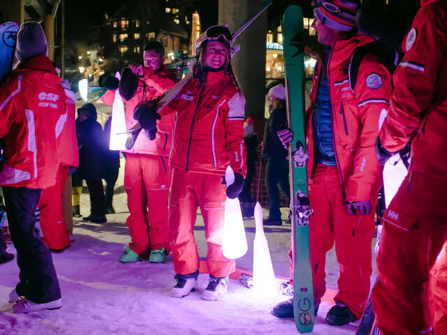 Torchlight ski down with ESF