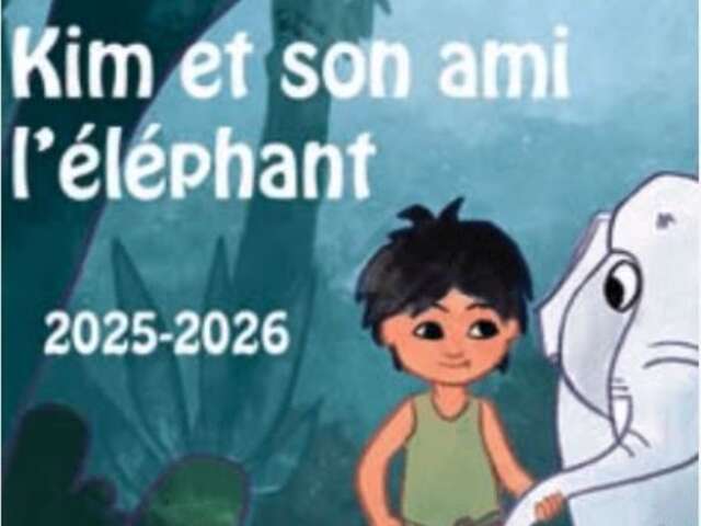 Kim et son ami l'éléphant