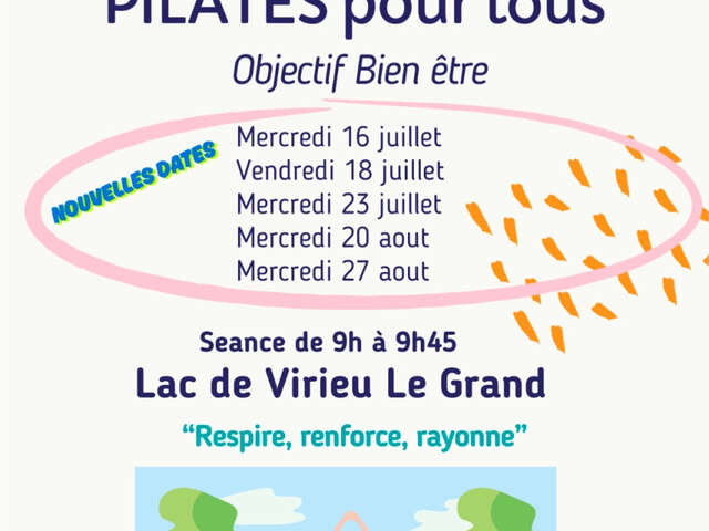 Séances de pilates pour tous au lac de Virieu-le-Grand