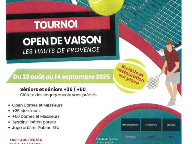 Tennis tournament - Open de Vaison