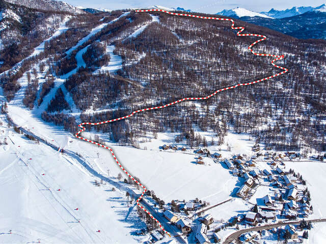 Itinéraire de ski de rando balisé - Arvieux