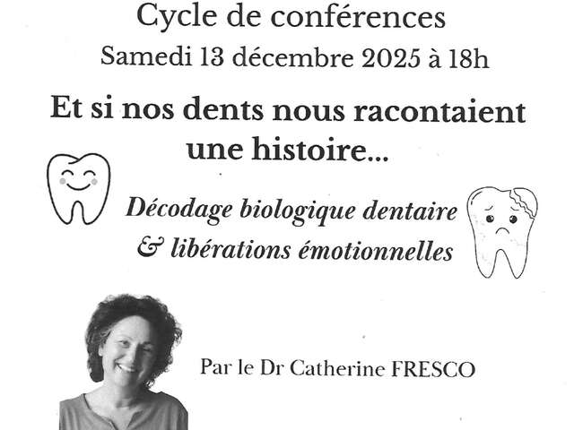 Cycle de conférence : "Et si nos dents nous racontaient une histoire..."