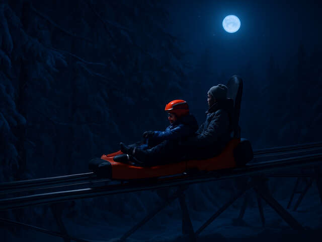 Luge sur Rail en nocturne