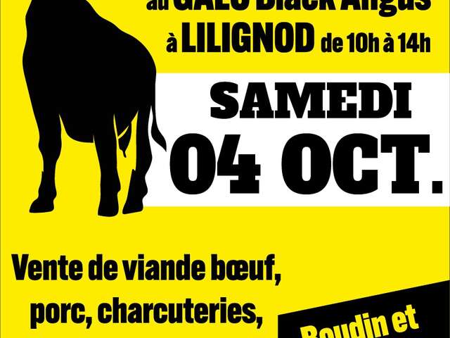 Marché de producteurs au GAEC Black Angus à Lilignod
