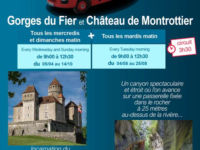 Découverte des Gorges du Fier et du Château de Montrottier