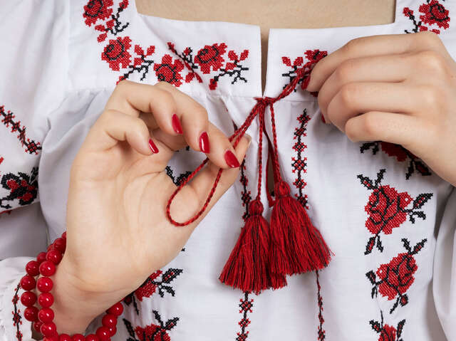 Démonstration de broderie Suisse