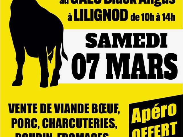 Marché de producteurs au GAEC Black Angus à Lilignod
