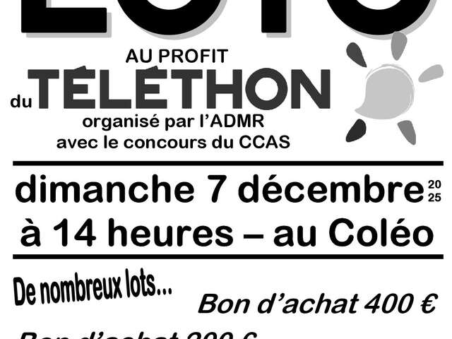 Loto au profit du Téléthon