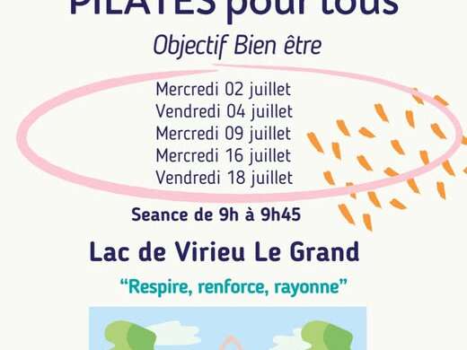 Séances de pilates pour tous au lac de Virieu le Grand