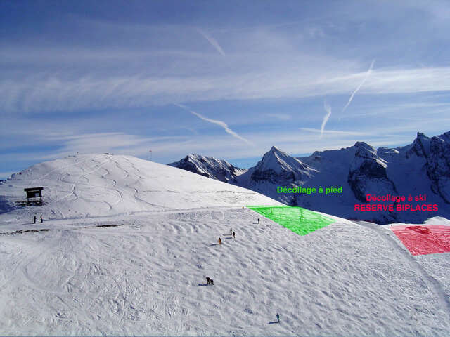 Paragliding: take off area Le Lachat